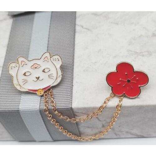 Enamel Lapel Pin Metal Clothes Badge Cute Cat Brooch Jacket Hat Backpack Jewelry Decoration Accessories Gift For Kids/Friends