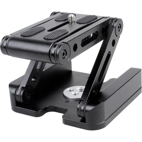 Aluminum Alloy Flexible Foldable Tilt Head Z-shaped Tripod Head for Canon Nikon Sony DSLR ILDC Camera With 1/4 inch screw mount