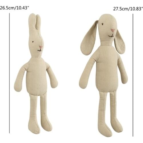 P31B 10Inch Toy Figure Rabbit Stuffed Doll Interactive Gift Cartoon Bunny Washable Cotton Toy House Couch Baby Birthday Gift