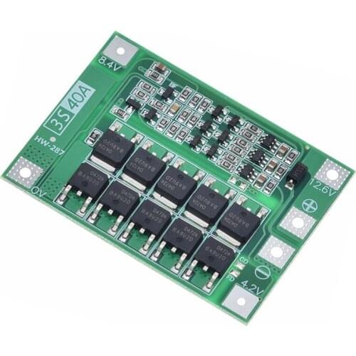 2Pcs 3S 40A 18650 BMS for Drill Motor 11.1V 12.6V/14.8V 16.8V Enhance Li-Ion Lithium Battery Charger Protection Board