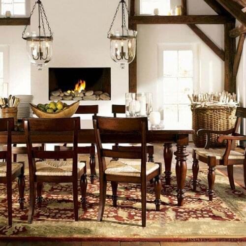 Circular Glass Simple Pendant light Retro Modern Fashion Black Lamps For Dining Room Restaurant Bedroom Living Roo LED