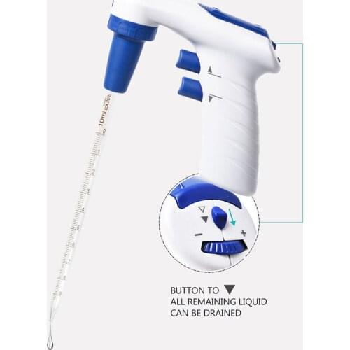 Laboratory Large Capacity Electric Pipette Gun 0.1-200ml Suction Aid Tool Adjustable Pipette Pump