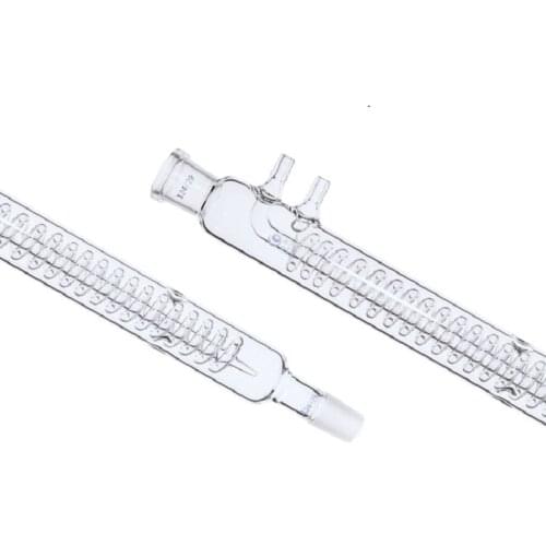 Lab 24*24mm Reflux Serpentine Condenser Tube Double inner coils 200/300/400/500/600mm Quality High Borosilicate glass