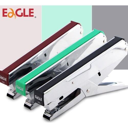 EAGLE Metal Handheld Stapler Large Stapler Labor-saving Binding Machine Tool Document/Book/File Manual Stapler Stationery 828L
