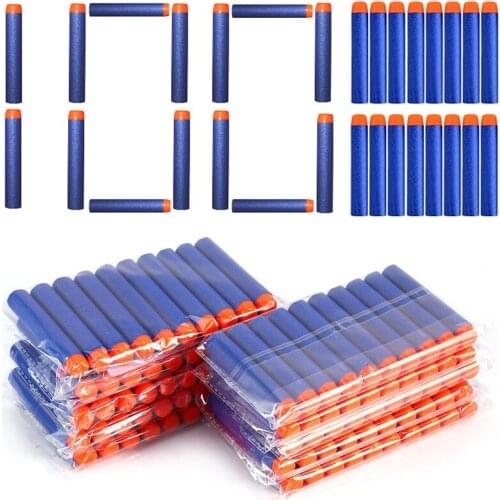 7.2cm 100pcs For Nerf Soft Bullets Darts Round Head Refill Sponge Darts Kids Children Toy Gun Bullets For NERF N-Strike Blasters