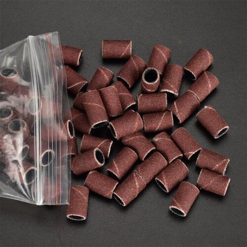 Lots 100pcs Manicure Sanding Bands for Nail Drill Bits, 180 Grit