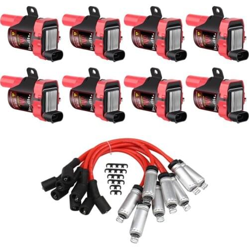 D585 Ignition Coil Pack 8Pcs & Spark Plug For Chevy Silverado GMC LS1 LS3 4.8 5.3L 6.0L High Performance Coil Car Accessories