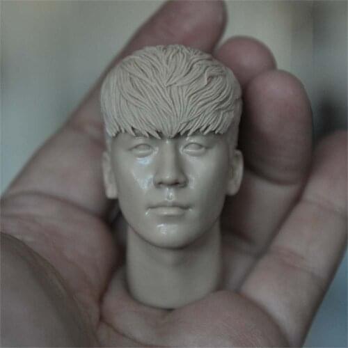 Unpainted 1/6 Scale Korean Celebrity SEUNGRI Head Sculpt Model For Action Figure Dolls Soldier Accessories Painting Exercise