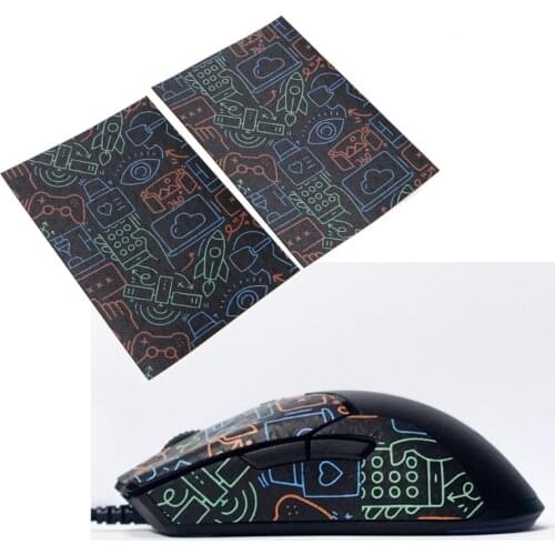 Mouse Anti-Slip Grip Tape DIY Version Self Adhesive Design Sweat Resistant Tape Pads Mouse Side Stickers Replacement