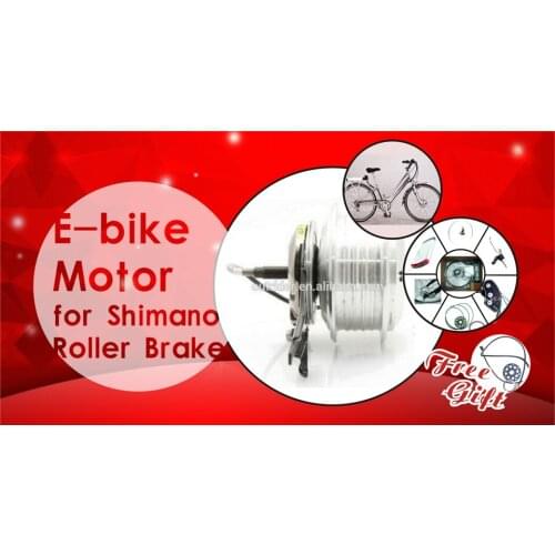 OR01A3 36V 260rpm 118 Front Roller-Brake Mini Brushless Halless DC Motor with 3-Pin Water-proof Wire/Cable CE/EN15194 E-bike