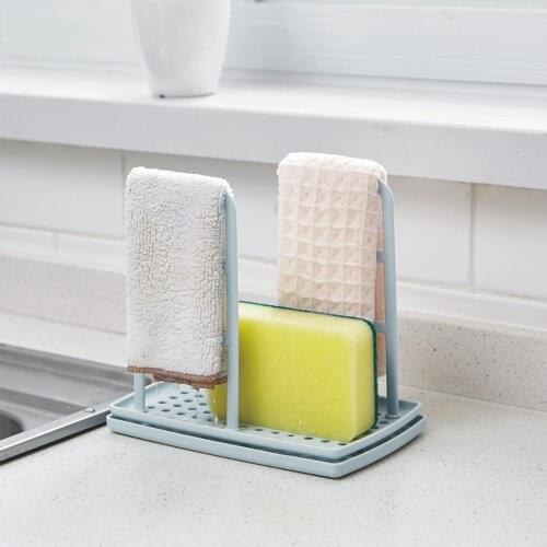 Stand Drying Rack For Dishcloth Towel Kitchen Sponge Storage Holder Dish Washing Wrap Draining Rack Kitchen Organizer Tools