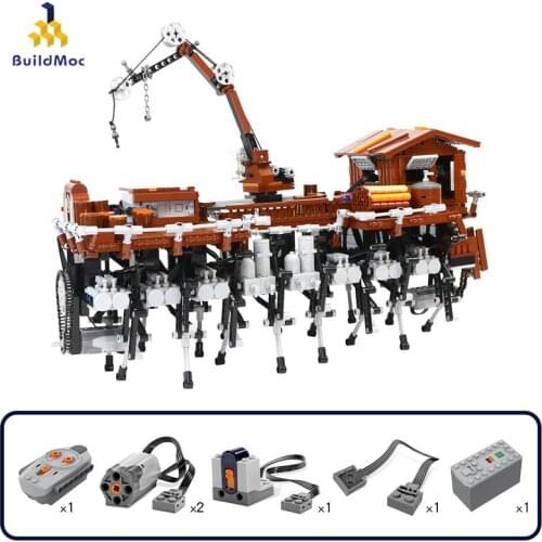 Buildmoc Movie Rc Remote Control Beach Monster Modular House City Architecture Electric Monster Building Block Children Toy Gift