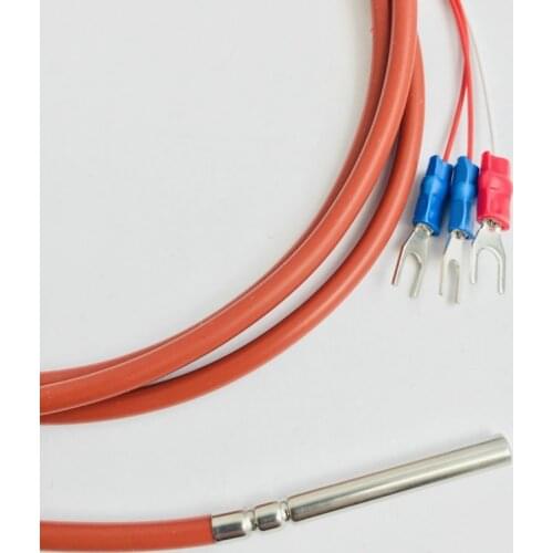 1.5 meters PT500 Temperature Sensor 3 Wires with Silicone Gel Coated 1.5M Wire Probe 45mm*5mm Length*Dia. 0-120Celsius