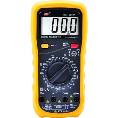 High precision mini multimeter 6000counts DC V1000V AC V750V DC C10A AC C10A R 40Mohm MCH-9600A