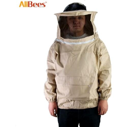 Protective Beekeeping Jacket Beekeeper Costume Veil Smock Anti-Bees Clothes Apiculture Hat Sleeve Suit Bee Keeping Tool