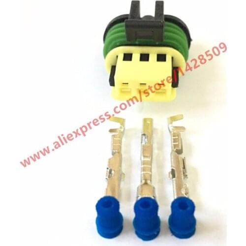 20 Sets Wire Harness Connector Motorcycle Plug 3 Pin Female Connector Auto