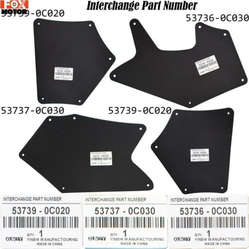 53737-0C030 537360C030 Mud Flaps Splash Guards Mudflap Mudguards Fender Liners Shield Apron Seal For Toyota Tundra Sequoia 07-20