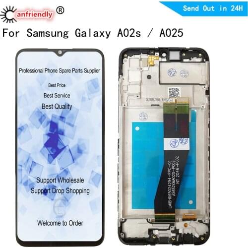 6.5" LCD For Samsung Galaxy A02S SM-A025F A025G A025M LCD Display Touch Panel Screen Digitizer With Frame Assembly Replacement
