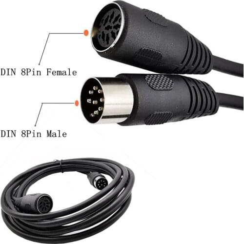 Speaker Audio Cable 8PIN DIN Extention Male To Female 8 Pin To 8p 0.5m 1.5m 3m