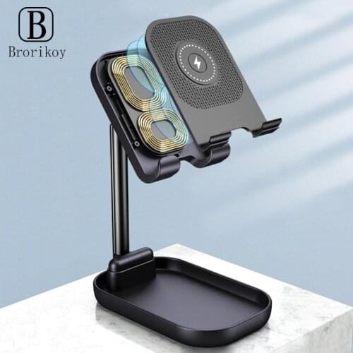 10W Wireless Charger Dock Adjustable Station for Samsung Galaxy S20 S10 S9 Note 8 9 Qi Fast Wireless Charging Desktop Bracket