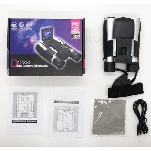 HD Digital Camera Binoculars 12x32 Video Camera Binoculars 2.0" LCD Display Optical Outdoor Telescope