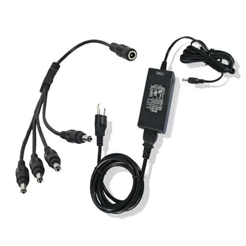 4 Ports POWER SUPPLY BOX 12V/4A AC/DC ADAPTER 1 to 4 DC for CCTV CAMERAS