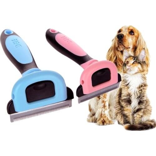 Pet Dog Cats Hair Grooming Brush Pet Dog Shedding Comb Trimmer Puppy Kitten Hair Clipper Comb Removing Shedding Fur
