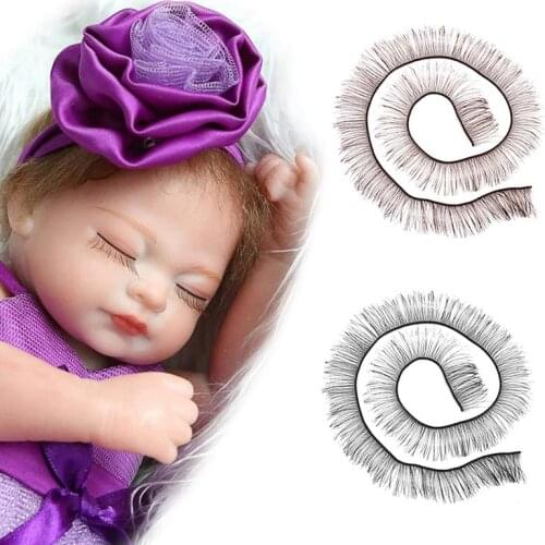 20cm Black Eyelashes for Baby Dolls Cute Piecey Clusters Dolls Accessories Kids Children Toy Doll False Eyelashes