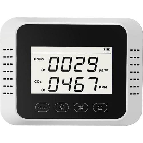 Carbon Dioxide Detector Tester For Monitor Air Quality CO2 Meter Digital Tester Greenhouse Air Quality Monitor HCHO Detector New