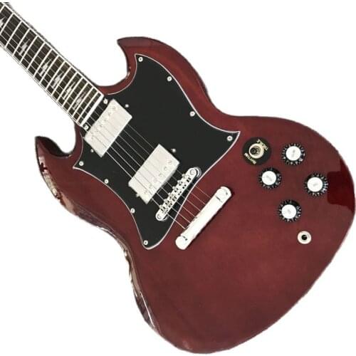 Exclusive Production. 6 String High Quality Electric Guitar, Mahogany Fingerboard, Red Wine. He Delivered The Goods Free of Char