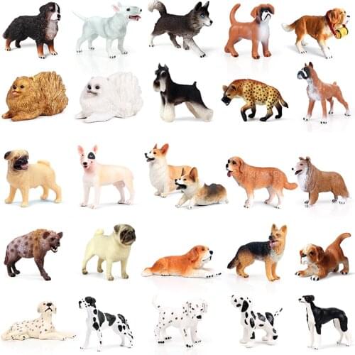 33 Styles Action&Toys Figure Small Mini Family Animal Cute Pet Dog Model Collectible Doll Figure For Kid Childrens Gift
