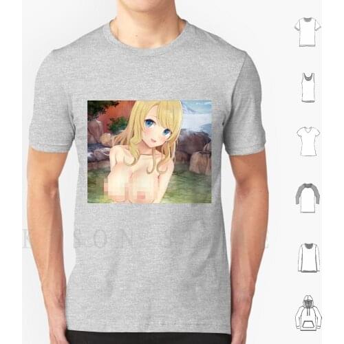 Busty Waifu T Shirt Diy Big Size Cotton Waifu Japanese Girls Blonde Cute Pantsu Senpai Ecchi Hentai Weeb Weeboo Weeaboo