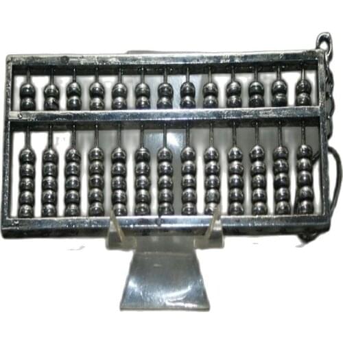 Fine Chinese old Tibetan silver Carving Old type Abacus Classic handmade products Pendant