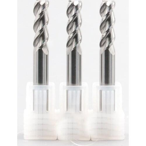 1pcs HRC55 3flute 4R0.5 6R0.5 8R0.5 10R0.5 R1 round nose bull mill carbide alloy endmill router bit cutters aluminum process