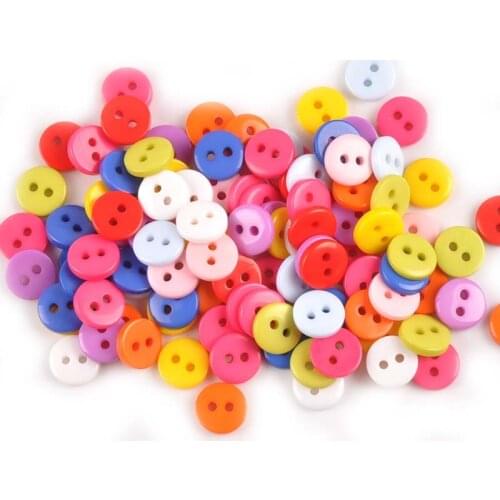 100pcs Mixed Round Resin Buttons For Scrapbooking Crafts Sewing Supplies Button DIY Apparel Accessories 11colors 9mm YKL0060x