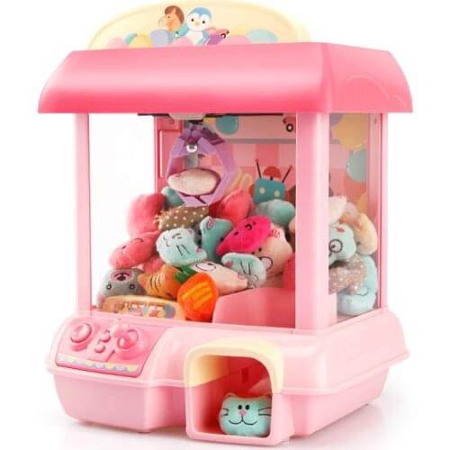 Manually Grasping Doll Machine Clip Doll Small Household Mini Coin-Operated Candy Capsule Baby Game Toy For Children