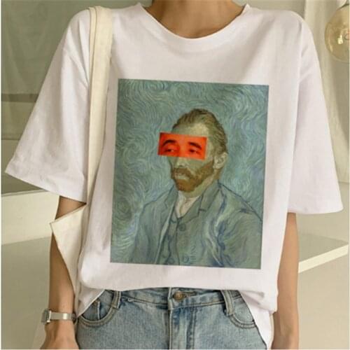 LINNA Harajuku Retro Art Womens T-shirt New Clothes Printing T-shirt Casual Womens T-shirt Graphic T-shirt T-shirt