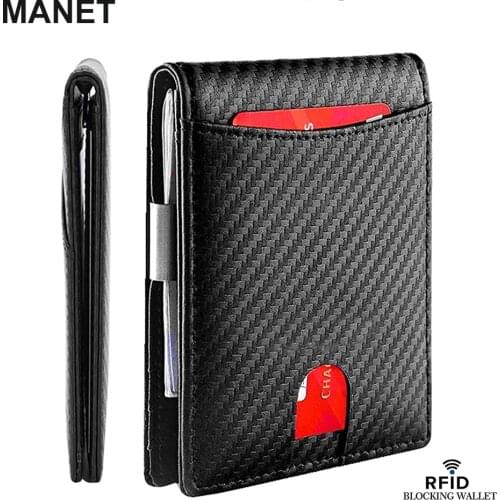 MANET Mini Rfid Card Holder Vintage Wallet Men Luxury Credit Card Holder for Male Mens Wallets Short Thin Money Bag kartenetui