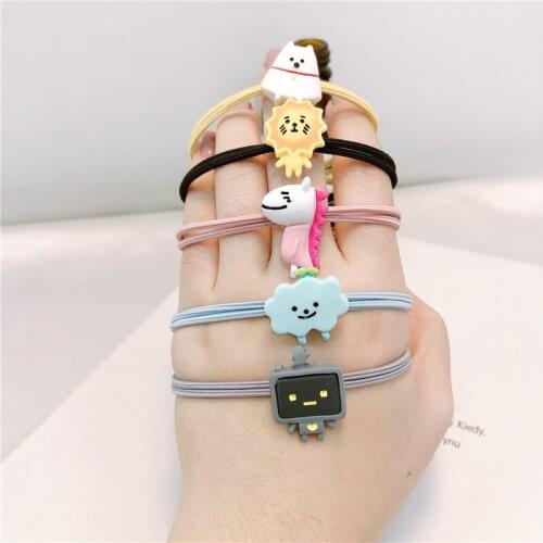 Fashion New Style Hot Selling New Arrival Hair Band Acrylic Lion Dinosaur Cloud Decor Hair Rope Girls Kids Hair Rings Headpiece