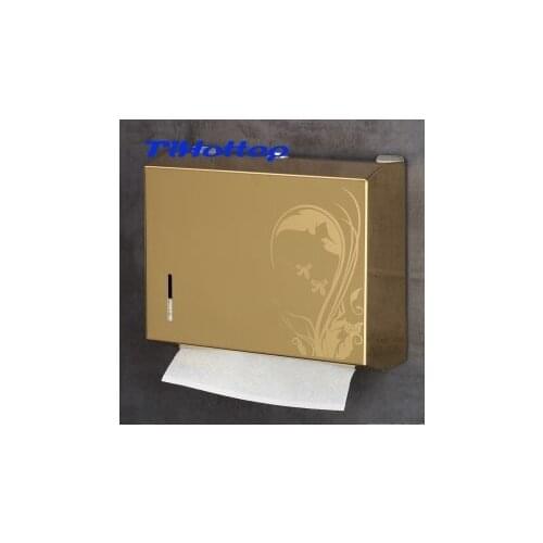 Tlhottop Wall Mounted Stainless Steel Toilet Paper Holder WC Paper Towel Holder Tissue Dispenser Bathroom Accessories YJ-8670