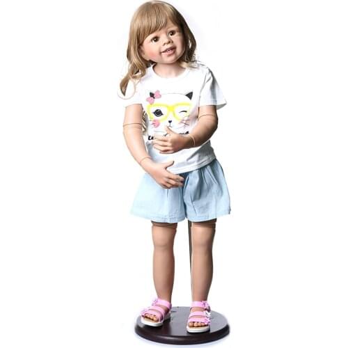 Bebes doll Huge doll 98CM Original Masterpiece Doll toddler baby girl 3-4years old real baby dress model body ball jointed doll
