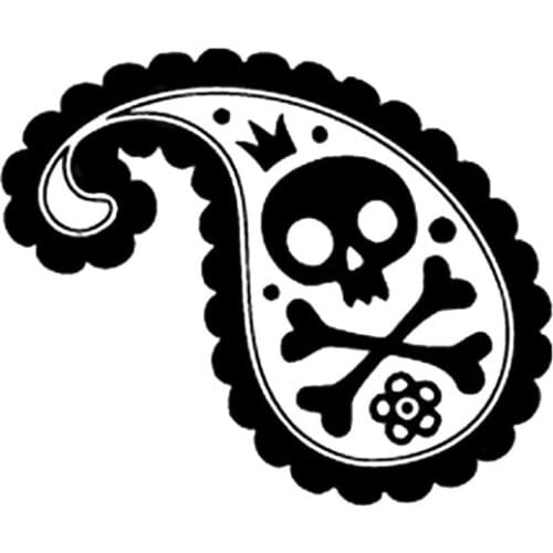 Personality Car Stickers Cute Cartoon Skull PVC Car Decoration Accessories Stickers Creative Waterproof Sunscreen Black/white