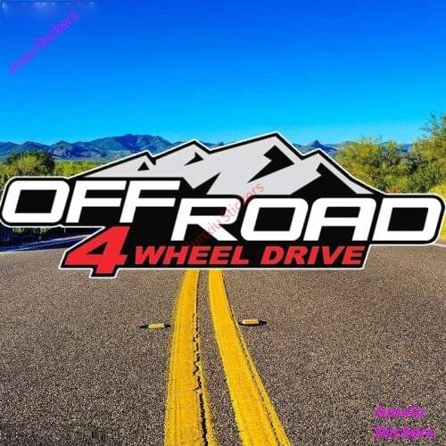 Popular Off Road 4 Wheel Drive Colorful Car Sticker Funny Auto Bumper Truck Camper Voiture Course SUV Fine Decal Decor PVC18x6cm