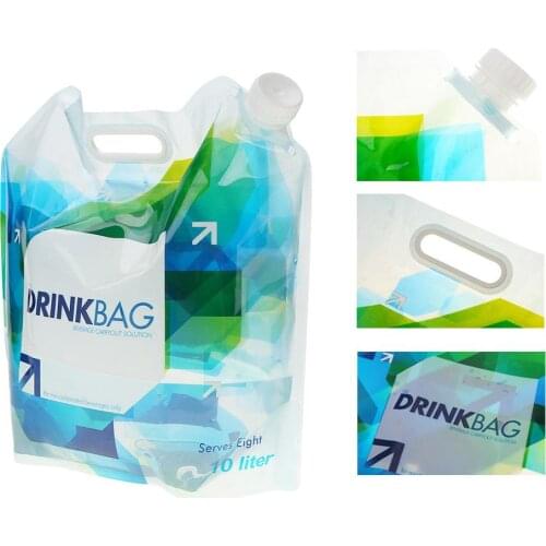 Portable 10L Folding Outdoor Camping Drinking Water Bag Container Carrier Soft Flask Collapsible Water Bottle Outdoor Access