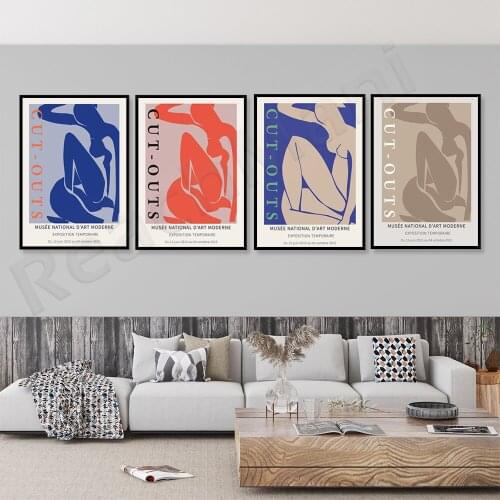 CUT-OUTS French exhibition poster, inspired by French masters, abstract wall art decoration poster gift