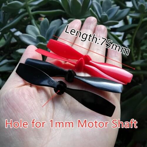 Free Shipping CW CCW 75MM 7.5CM 1mm Hole Props Propellers Blades Fan For Foam Glider Airplane Quadcopter Drone Toys Spare Parts