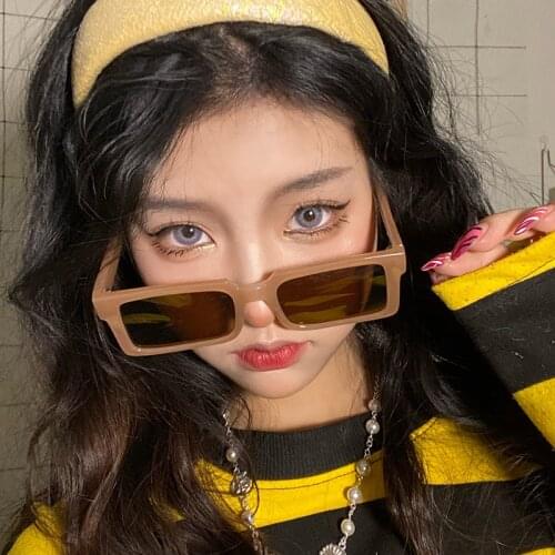 2021 Square Lady Sunglasses Luxury Brand Travel Small Rectangle Sun Glasses Men and Women Eyeglasses Vintage Retro Glasses