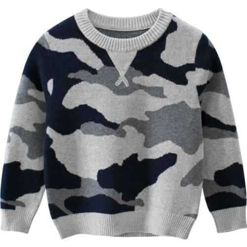 Sweater Kids Clothing Boy Pullover Ribbed Knitting Soft Autumn Tops Boys Striped Winter Warm for 2 3 4 5 6 7 8 Years