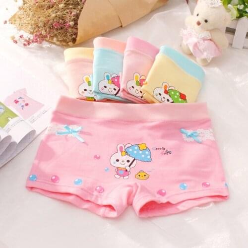 Underpants for Girls Cotton Toddler Teen Kids Girls Child Underwear Wholesale Boxer 2 3 4 5 6 7 8 9 10 11 12 Year 5pcs/set
