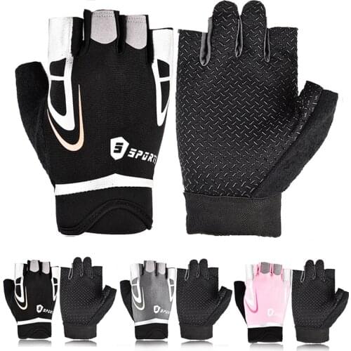 Cycling Anti-slip Anti-sweat Gloves Men Women Fashion Half Finger Gloves Breathable Anti-shock Sports Gloves Bike Bicycle Gloves